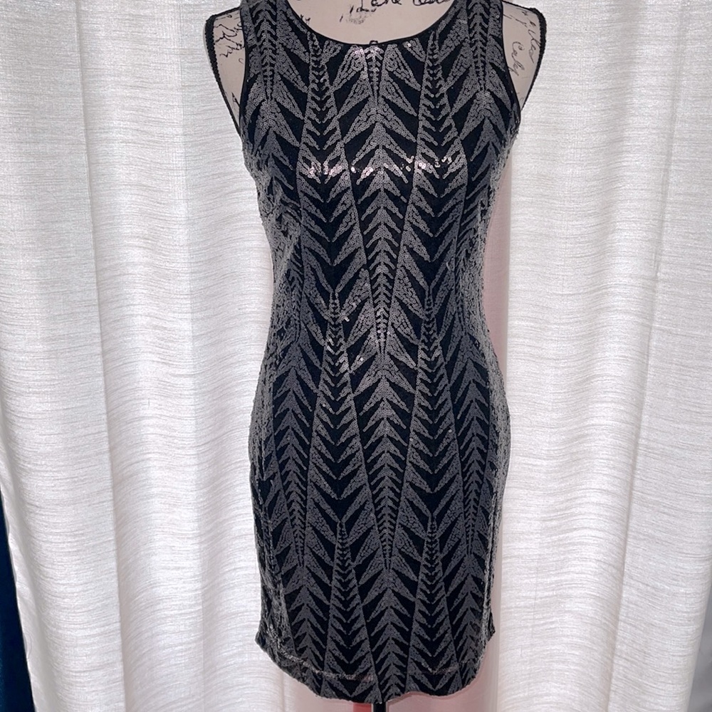 Guess Black and silver sequin dress.